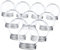 Alipis 10 Stücke 150ml Schneekugeln Candy Schraube off Kappen Fillable Kunststoff Schneekugel Für Mädchen Decor