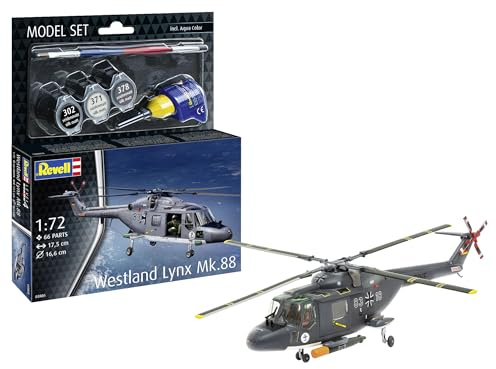 Revell 63805 Model Set Westland Lynx Mk.88 1:72 Scale Unbuilt/Unpainted Plastic Model Kit with Accessories