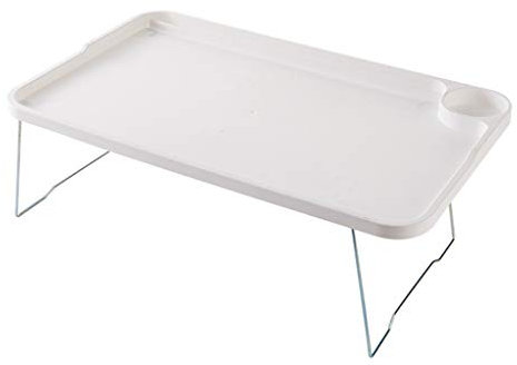Laptop-Schreibtisch for Betthöhe, klappbarer Schreibtisch for Bett, Studentenwohnheim-Tisch, Klapptisch, for Bett, Boden, Couch, Sofa – for Zuhause, Büro, Lesen, Schreiben und Essen /676(Color:White)