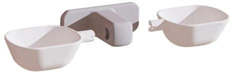 COLLBATH Wall-mounted Pet Dual Bowl for Cat Feeding Food Bowl Water Feeder for Cat Storage and Easy Access