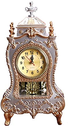 Amosfun 1pc Vintage Europäischen Stil Tisch Uhr Dekorative Schreibtisch Uhr Musical Chime Batterie Für Wohnzimmer Büro Schlafzimmer