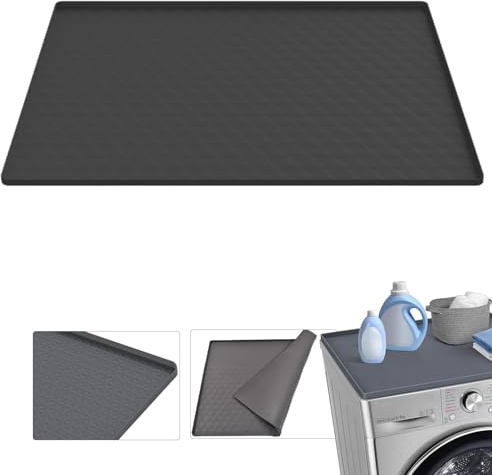 Wangark Silikon-Kühlschrankmatten 60 × 50 cm/65x60cm – Auslaufsichere Bodenschutzmatten mit erhöhtem Rand, rutschfest, spülmaschinenfest & faltbar für Kühlschrank, Gefrierschrank & Mini-Kühlschrank
