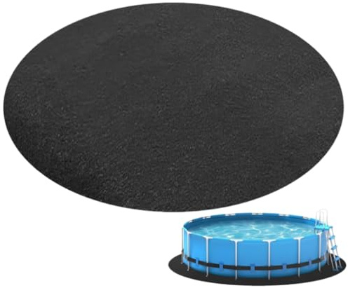 ARSBORUI Poolunterlage, Ø 370cm Pool Unterlage, Rund Pool Bodenplane, rutschfeste Schwimmbecken Matte, Poolmatten, Wiederverwendbare Whirlpools Matte, UV-Stabil & Reißfest