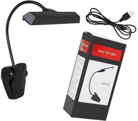 YIGZYCN LED Notenpult Licht Wiederaufladbare Notenpultlampe Flexible Clip On Piano Lights Musikinstrument Zubehör