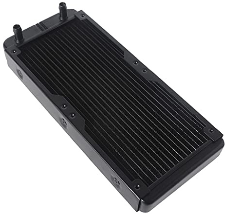 FUUGlan Computer-Wasserkühlung, 240 mm, 18 Röhren, G1/4-Innengewinde, Wärmeableitung für Computer, PC, CPU, Wasser, Kühlflüssigkeit, Kühlkörper