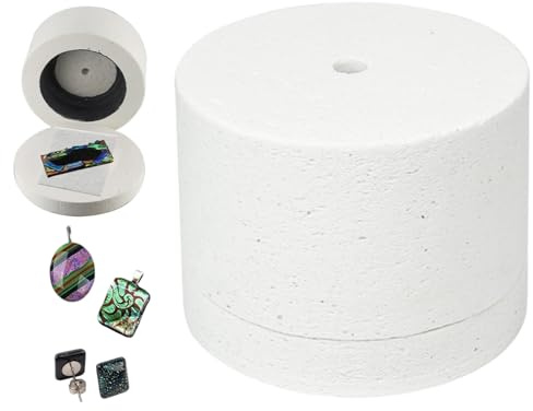 Peosaard Microwave Kiln for Glass Fusing, Microwave Kiln for Pottery for Glass Fusing with Kilns Paper Jewelry DIY Tools at Home 4.7x3.3 inch, for Pottery at Home
