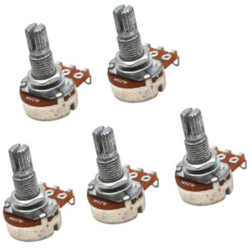 5Pcs 18mm Töpfe Gitarre Potentiometer Ersatz 25K A/B Elektrische Volumen Ton Töpfe Gitarren Zubehör verstärker Potentiometer