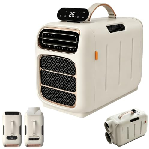 Aire Acondicionado Portatil para Caravana y Camping,4800 BTU SingleCool | 4 Modos Frío/Ventilador/Deshumidificación/Sueño,Mando,para Casa,Coche,Camper y Viajes Cortos