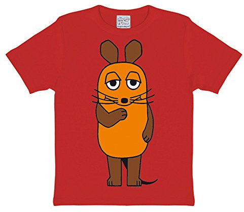 Logoshirt® TV I Die Sendung mit der Maus I Maus I T-Shirt Print I Mädchen & Jungen I kurzärmlig I rot I Lizenziertes Originaldesign I Größe 170-176