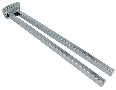 tecuro Handtuchhalter 2-teilig - Messing verchomt - 380 mm - schwenkbar