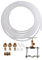 Ice Maker Supply Line and Humidifier Installation Kit for Refrigerators & Freezers, 1/4” x 25’ Poly Tubing, Includes Quick Connect Saddle Valve, Compression Fittings and Adapters