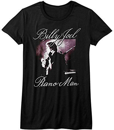 Billy Joel - Piano Man T-Shirt für Junge Frauen, Large, Black