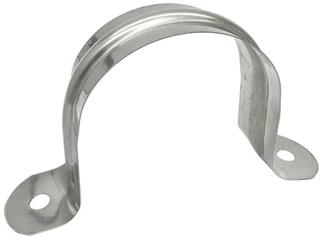 2inch Two Hole Strap U Bracket Stainless Steel Tube Strap Tension Clip Assortment Kit Heavy Duty Rigid Pipe Strap Clamp 10Pcs (63mm)