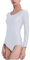 Ballett-Trikot für Damen, langärmelig, Rundhalsausschnitt, Tanz-Trikot, für Gymnastik, Ballerina, bitte überprüfen Sie die Größentabelle vor dem Kauf, weiß, XL