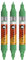 Molotow One4All Acrylic Twin Marker (Strichstärke 1.5 mm und 4 mm, hochdeckend und permanent) 3 Stück Farbe 235 türkis