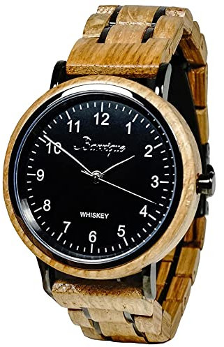 Waidzeit UT01W Whisky Uhr Herrenuhr Holz Holz 0 bar Analog braun