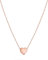 day.berlin Herzkette Damen in Rosegold 18k vergoldet, Halskette mit Anhänger kleines Herz (7x7mm), 316L Edelstahl Kette 45+5cm variable Länge, nickelfrei und wasserfest
