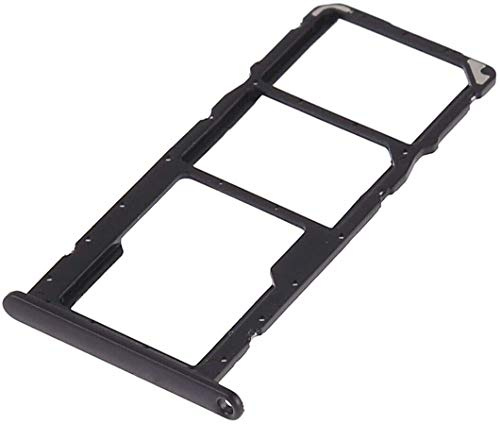 Senza Marchio SIM-Kartenhalter fr Nano-Karten, SIM1 + SIM2 + Micro-SD-Karte, kompatibel mit Huawei Y6S / JAT-L41 (Schwarz)