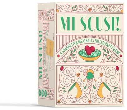 Mi Scusi Partyspiel - Lustiges italienisches Familien-Kartenspiel, ab 17 Jahren, 4–10 Spieler, 30–60 Minuten Spielzeit, hergestellt von Fitz Games