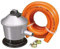CABLEPELADO Kit Regulador Gas Butano con Valvula de Seguridad, Kit Regulador Gas, Kit regulador butano, Incluye Manguera de 1.50 metros y 2 Abrazaderas, Compatible con Butano, Propano, GLP