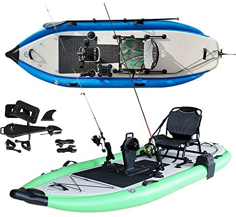 Inflatable PVC 1 Person Fishing Drifting Pedal Kayak Raft Boat New