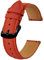 BISONSTRAP Uhrenarmbänder mit Schnellverschluss,Textur Leder Uhrenarmband für Herren und Damen,20mm,Rot,Schwarze Schnalle