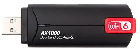 AX1800 USB3.0 Dual Band 2.4GHz/5GHz, 802.11ax Wireless Network Adapter,USB WiFi 6 Adapter, Network Adapter for PC Desktop, Laptop