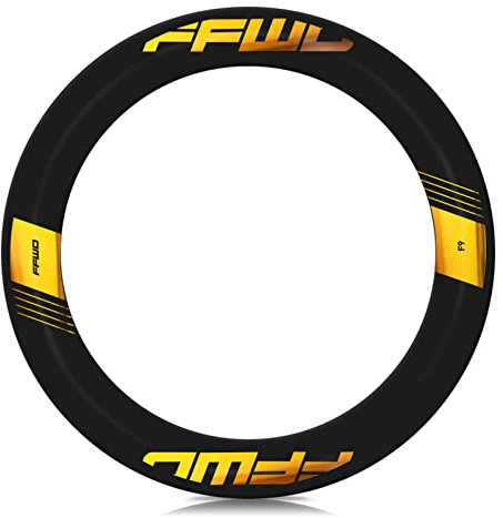 Fahrrad Rad Aufkleber FFWD F9R Rennrad Aufkleber Carbon Ring Felgen Dekoration Aufkleber Radsatz Aufkleber wasserdichte Aufkleber (Color : Bright Gold)