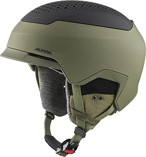 ALPINA Unisex-Erwachsene GEMS Skihelm, Olive-Black matt, 55-59 cm