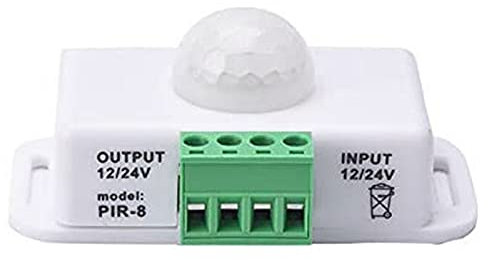 Bumdenuu DéTecteur de Capteur de Mouvement Infrarouge PIR, Interrupteur de Capteur de Mouvement de LumièRe de Bande DC 12V-24V, pour Armoire D'Armoire Escaliers Cuisine