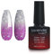 Lavender Violets 8ml Gel Nail Polish Thermal Mood Changing Temperature Change UV LED Soak Off Nail Art Manicure Pedicure Winter White + Purple Wine D312