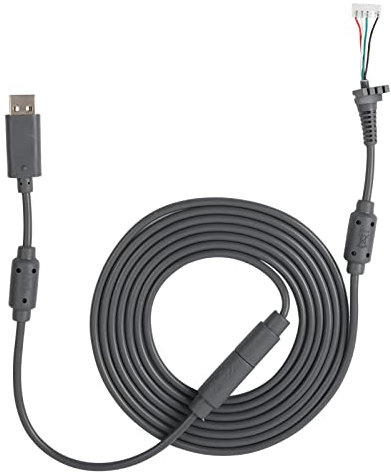 Cavo di Ricarica USB per Gamepad - Cavo di Ricambio per con Adattatore Breakaway (Grigio)