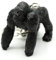 Miniblings Gorilla Schlüsselanhänger Affe Zoo Menschenaffe schwarz - Handmade Modeschmuck I Anhänger Schlüsselring Schlüsselband Keyring