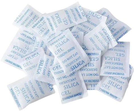 50x Silica Gel Sachets large - 1 Gram Silica Gel Packets for Ultimate Moisture Control Solution, Desiccant sachets Moisture Absorber Sachets Effectively - Non-Toxic & Odorless Preservation