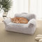 Rucener Katzenbett Flauschig Katzensofa Hundesofa Hundesofa Für Mittlere Hunde 70 * 50 * 38.5CM Hundecouch Hundekorb Katzencouch Cat Nap Hundesofa Für Kleine Hunde Luxuriös Flanell
