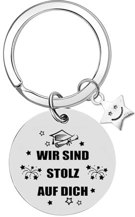UTEFIF Abschluss Schlüsselanhänger, Sind Stolz Auf Dich Karte Bestandene Prüfung, Abitur Geschenk - Abschluss Geschenk