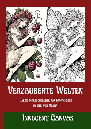 Verzauberte Welten: Kleine Malbuchzauber für Erwachsene im Stil von Mucha
