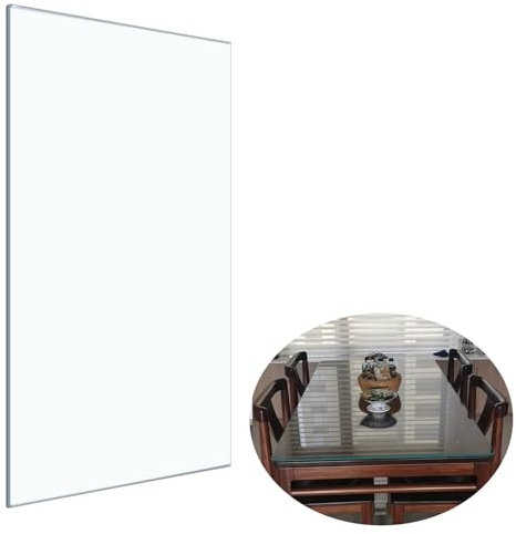 SXKJQER Glasplatte Eckig Glastisch Tischplatte Aus Gehärtetem Glas Tisch Glasscheibe 8mm Dick, Tischplatte Aus Sicherheitsglas, Glasscheibe Aus GehäRtetem Glas, Outdoor Glastisch (Size : 100x50cm)