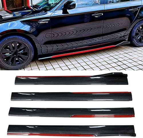 Auto Seitenschweller für BMW Z4 M1 M3 M4 M6 E85 E89 G29 F82 F83 F13 F06 Roadster, Links Rechts Seitenschürze Trittbretter Car Schutz Zubehör,A/Carbonfiberred