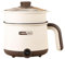 LOVIVER 1,8 L Mini Cuiseur à Riz Électrique Cuiseur Vapeur Electrique Cuiseur de Riz Multifonctionnel Mini-Cuiseur Simple pour Cuisine,Dortoir, Beige Brun