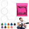 dinghaole E-Gitarren-Saiten, Nickel umsponnene Gitarrensaiten, Regular Slinky klassische, Ersatz-Gitarrensaiten, mit 6 Stück Gitarrenplektren (Pick Plectrums Random Color)