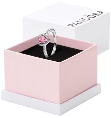 PANDORA Damenring Erhabenes Herz Pink 198421C03