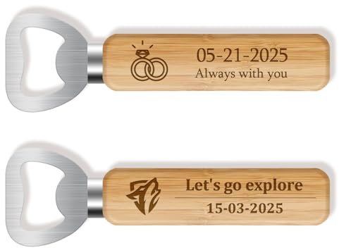 Décapsuleur Personnalisé, Décapsuleur Bois Personnalisable Logo - Texte Gravés, Tire Bouchon Personnalisé,Cadeau Pour Papa, Oncle, Fête Des Pères, Pendaison De Crémaillère, Anniversaire