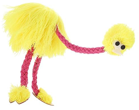 Kisangel Marionette Puppen Tiere pelzige Tierpuppe Kinderspiele Kiefernholz Gelb
