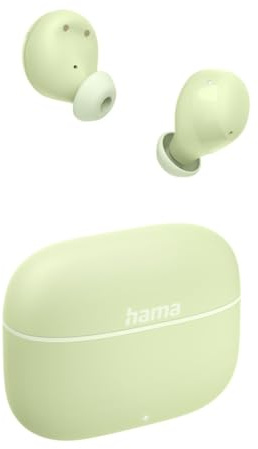 Hama Bluetooth Kopfhörer Freedom Buddy II (True Wireless, In Ear Kopfhörer, kabellos, 3 Equalizer, leichte Earbuds, 4g, mit Sprachsteuerung, Touch Control, Auto Pairing, mit Ladebox) grün