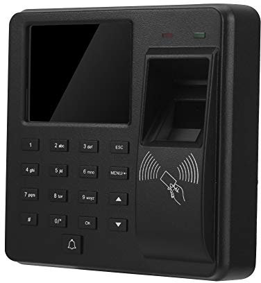 Tihebeyan Mini Máquina de Control de Acceso de Contraseña de ID de Huella Digital HD con Pantalla LCD, de Entrada de Puerta de Seguridad Duradero para Hogar/oficina, Plástico ABS