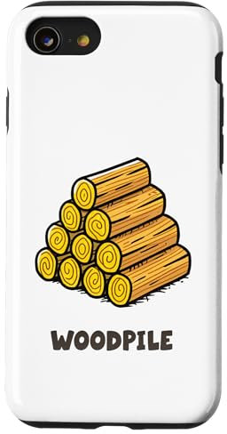 Ilustración de diseño de pila de madera con estilo Carcasa para iPhone SE (2020) / 7 / 8