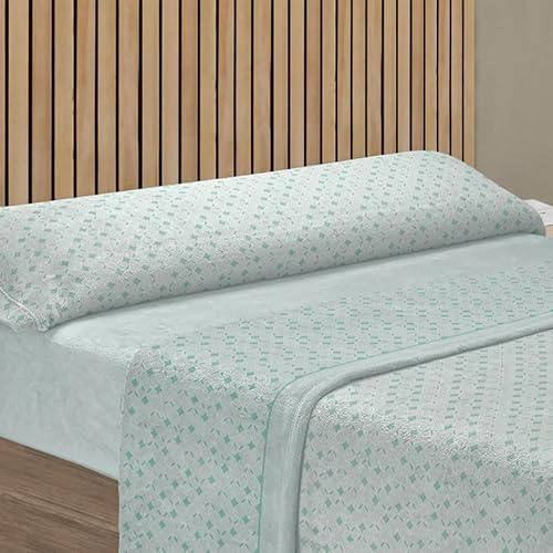 Rufino Díaz Juego Sábanas Keyla Invierno 3 Piezas Coralina (Verde - 90 cm) - Taco Extra Suave para Adultos e Infantil - Sensación acogedora y de Confort