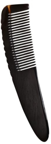 Mipcase Natural Ox Horn Comb Wide Tooth Hair Comb Gentle on Hair Strands Relaxation Handmade Styling Tool for Women and Men Care