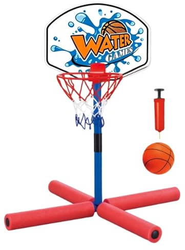 BommFu Canestro Da Basket Per Piscina | Giocattolo Galleggiante Interattivo E Divertente - Canestro Da Basket Per Piscina Giocattolo - Per Bambini, Famiglia, Casa, Cortile, Giardino E Prato Esterno